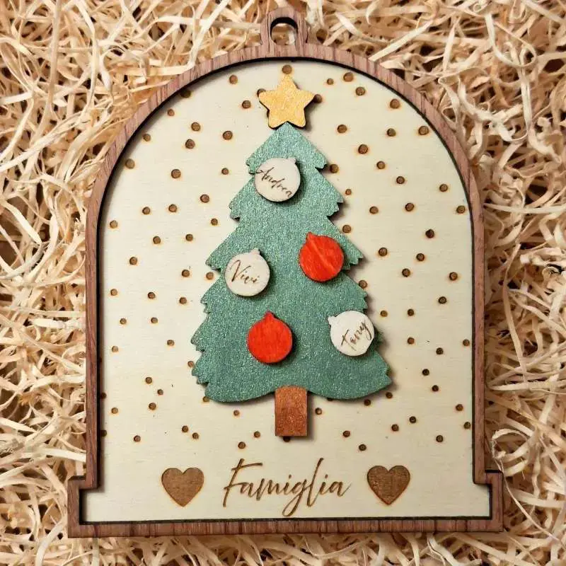 Regali di Natale Personalizzati in Legno Fatto a Mano