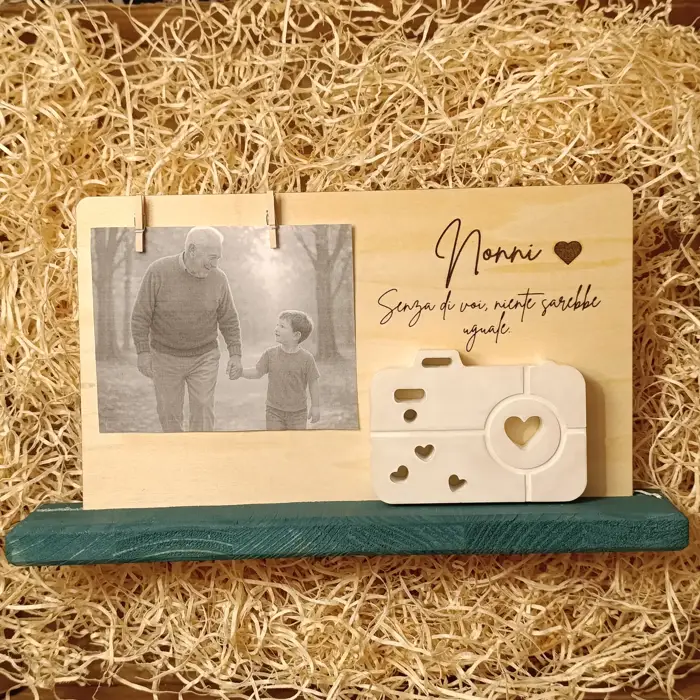 Acquista Targa in legno per la festa dei nonni - prodotti artigianali in legno e candele