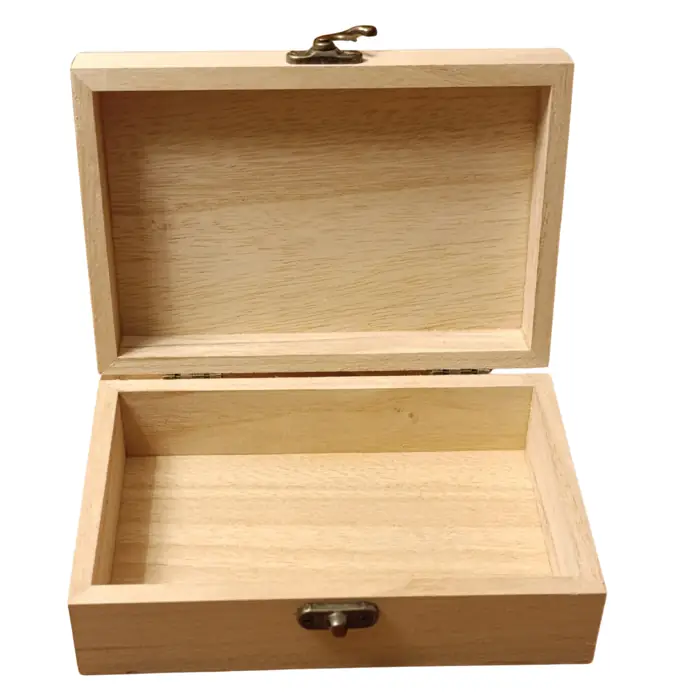 Scatola in Legno Naturale 15x10x5 cm - Organizzatore e Scrigno Regalo