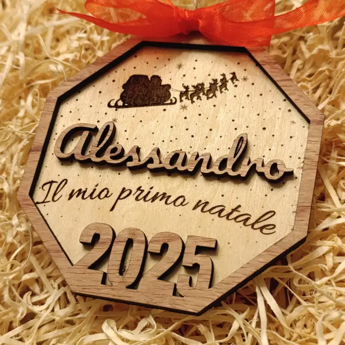 Pallina di Natale personalizzabile - il mio primo Natale