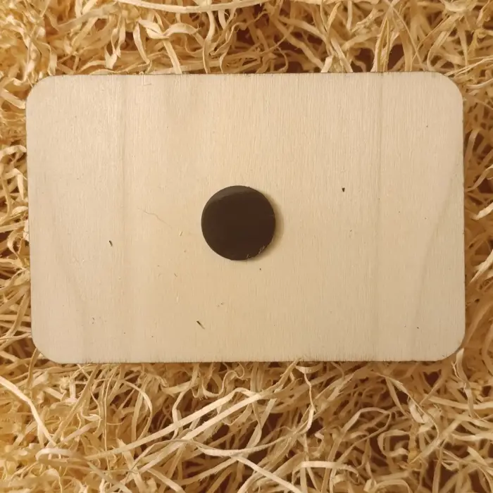 Targa Magnetica in Legno Personalizzata con Foto e Incisione