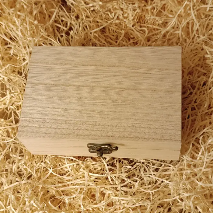 Scatola in Legno Naturale 15x10x5 cm - Organizzatore e Scrigno Regalo