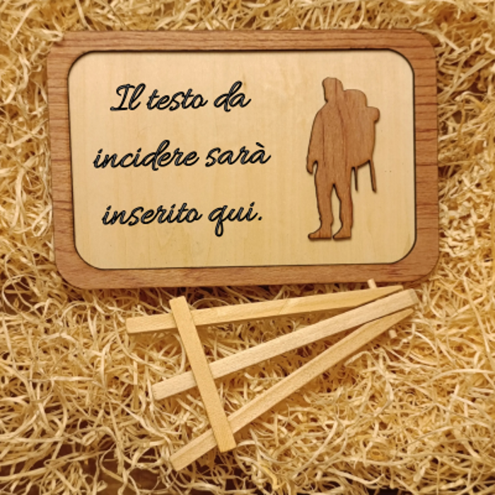 Acquista Targa 2 Layer - Rettangolare - Escursionista - prodotti artigianali in legno e candele