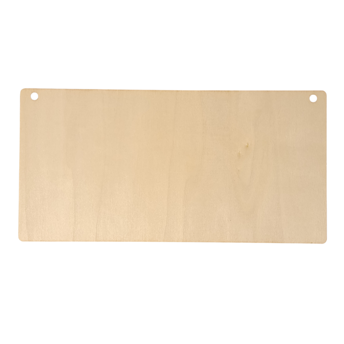 Targhetta in Legno Naturale 20x10 cm con Incisione Personalizzata