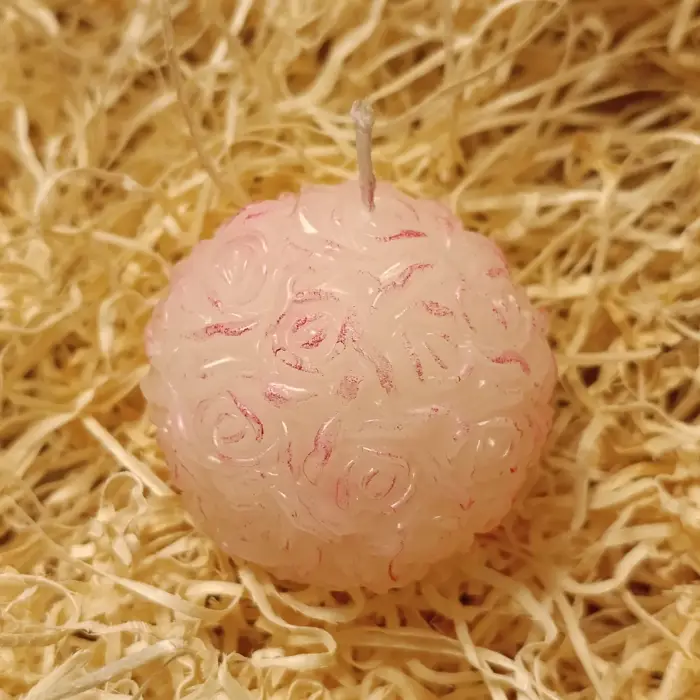 Acquista Candela palla intarsiata - prodotti artigianali in legno e candele