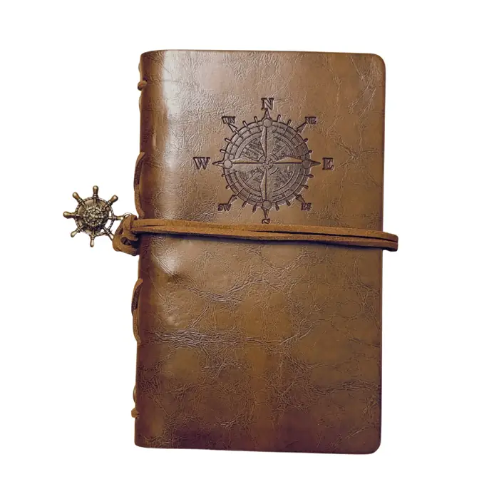 Quaderno in Pelle con Chiusura a Cordino - Taccuino per Appunti e Diari