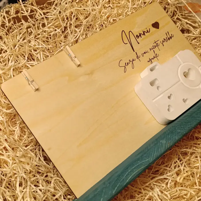 Targa in Legno "Festa dei Nonni" Personalizzata con Dedica