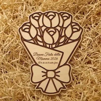 Acquista Bouquet Eterno in Legno Personalizzato - Festa della Mamma 2026 - Legno ed Emozioni
