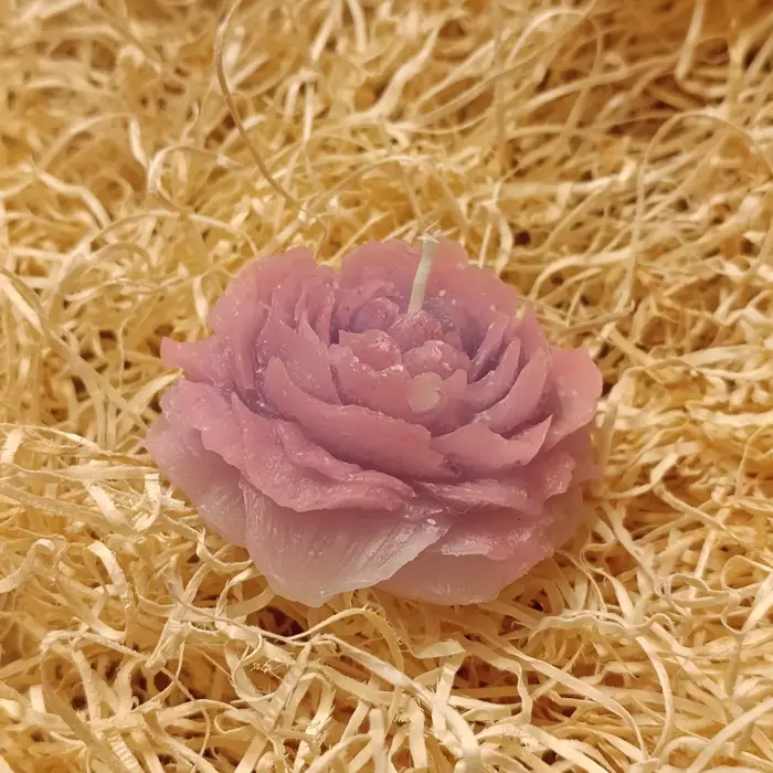 Candela Artigianale a forma di Rosa - Vari Colori Disponibili