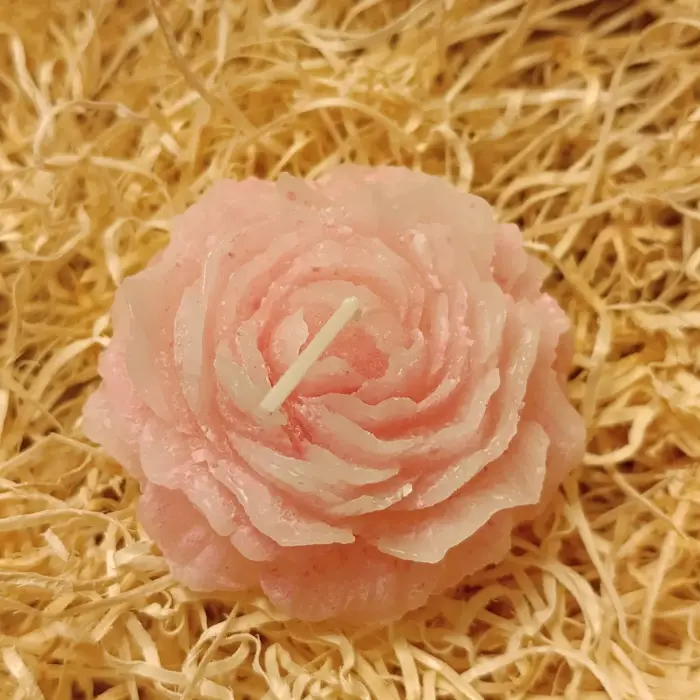 Candela Artigianale a forma di Rosa - Vari Colori Disponibili