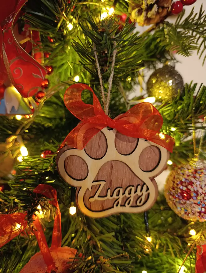 Pallina di Natale personalizzata - zampa