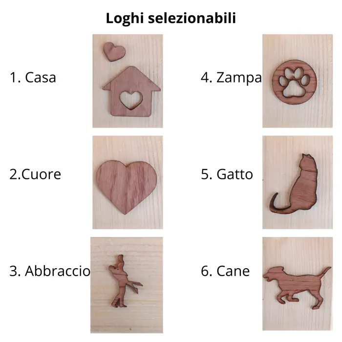 Targa Rettangolare in Legno di Abete Naturale Personalizzabile